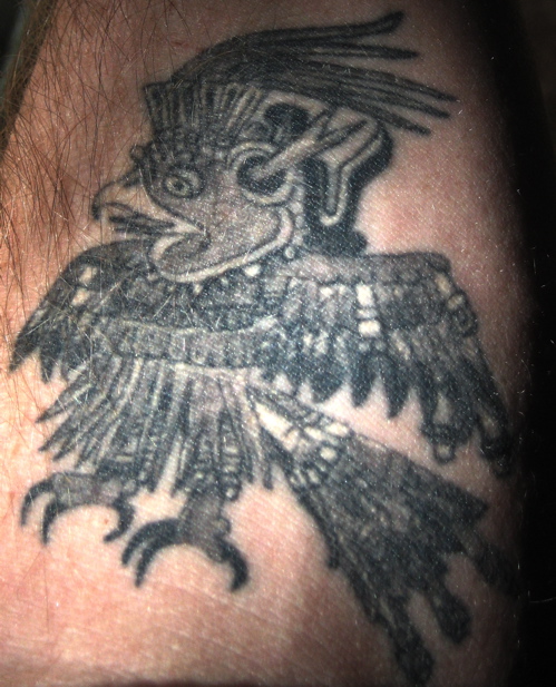  promptly gave me an 'indian name': 'Walking Eagle.' Here's the tattoo I 